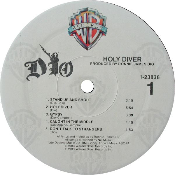 Dio (2) : Holy Diver (LP, Album, All)