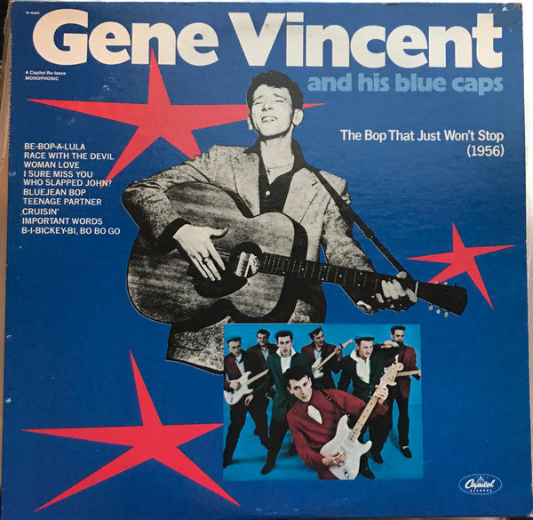 Gene Vincent And His Blue Caps* : The Bop That Just Won't Stop (1956) (LP, Comp, Mono, RE)