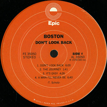 Boston : Don't Look Back (LP, Album, Pit)