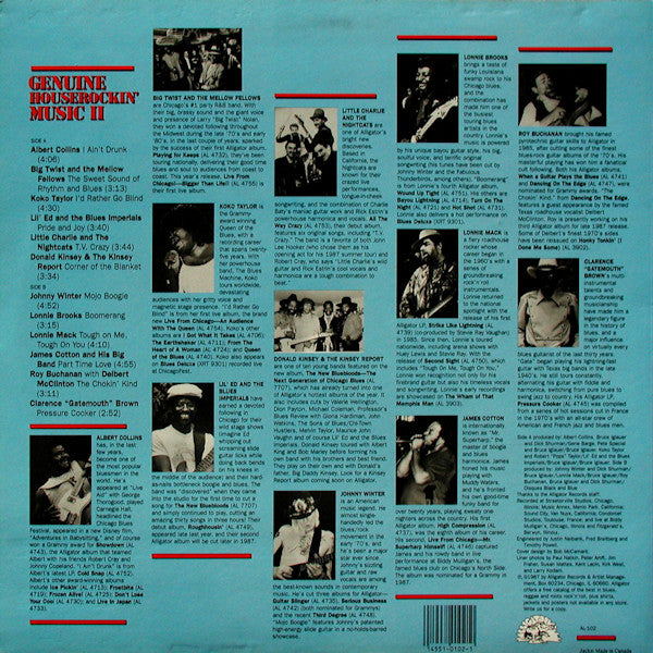 Various : Genuine Houserockin' Music II (LP, Comp)