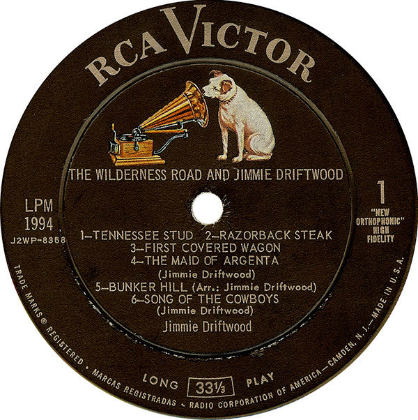 Jimmie Driftwood* : The Wilderness Road And Jimmie Driftwood (LP, Album, Mono, Ind)