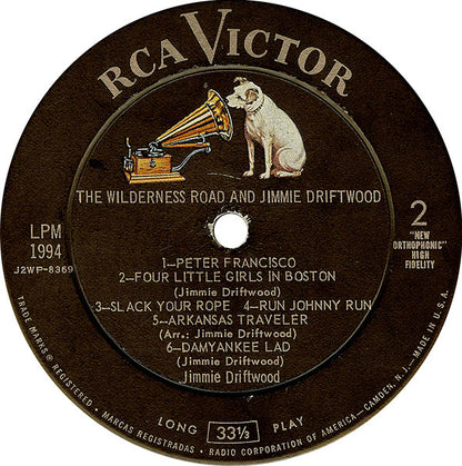 Jimmie Driftwood* : The Wilderness Road And Jimmie Driftwood (LP, Album, Mono, Ind)