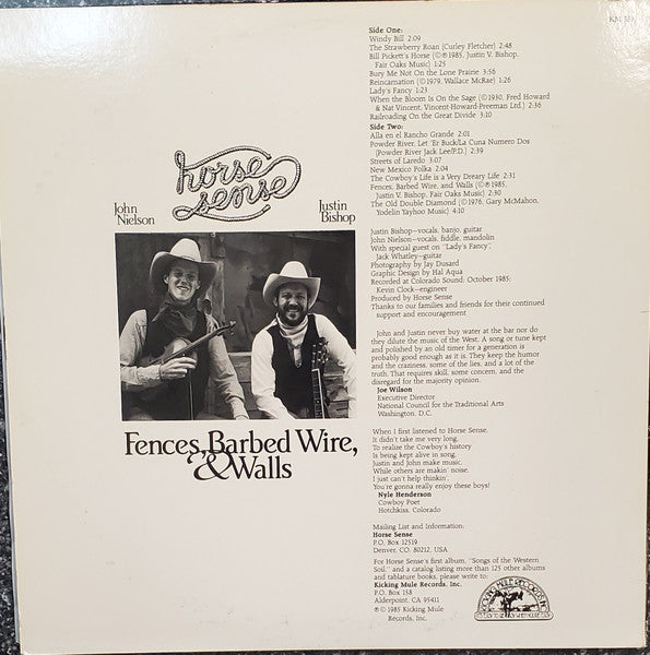 Horse Sense : Fences, Barbed Wire, & Walls (LP, Album)