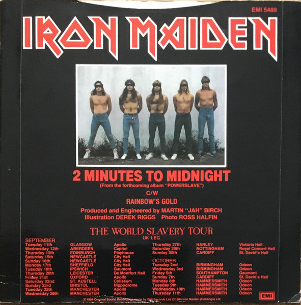 Iron Maiden : 2 Minutes To Midnight (7", Single, Sil)