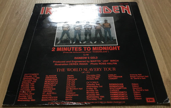 Iron Maiden : 2 Minutes To Midnight (7", Single, Sil)