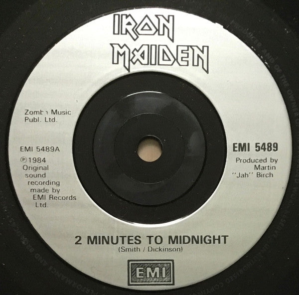 Iron Maiden : 2 Minutes To Midnight (7", Single, Sil)