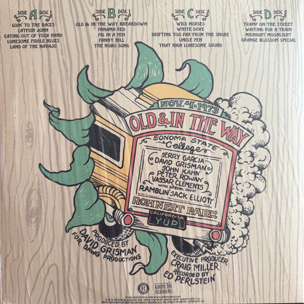 Old & In The Way : Live At Sonoma State: November 4th, 1973 (2xLP, Album, Ltd, RP, Lig)