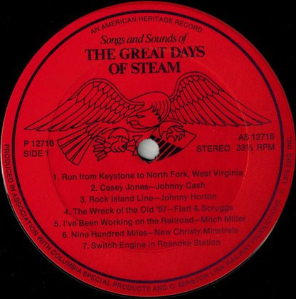 Various : Songs And Sounds Of The Great Days Of Steam (LP, Comp)