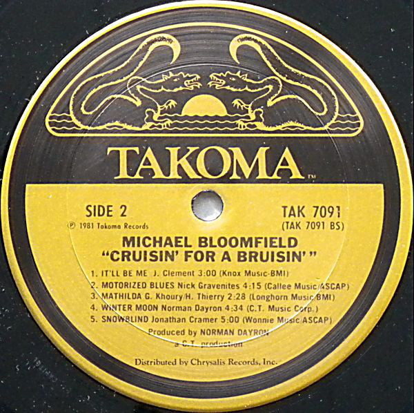 Michael Bloomfield* : Cruisin' For A Bruisin' (LP, Album)