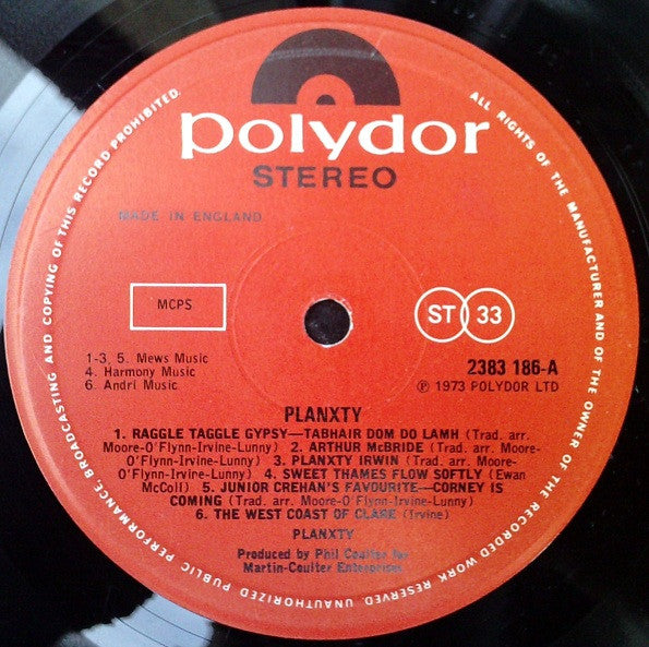Planxty : Planxty (LP, Album)