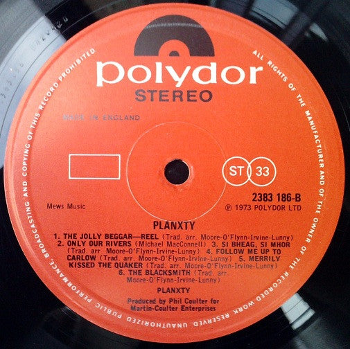Planxty : Planxty (LP, Album)