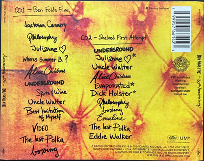 Ben Folds Five : Ben Folds Five "30th Anniversary" (CD, Album, RM + 2xCD, Album)