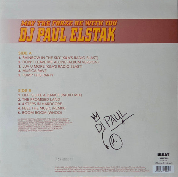 DJ Paul Elstak* : May The Forze Be With You (LP, Album, Ltd, Num, RE, Yel)