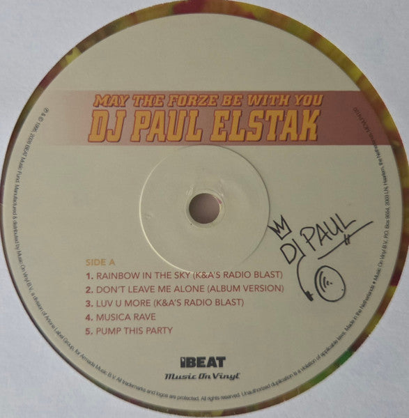 DJ Paul Elstak* : May The Forze Be With You (LP, Album, Ltd, Num, RE, Yel)