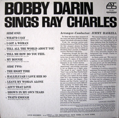 Bobby Darin : Sings Ray Charles (LP, Album, Mono, Yel)