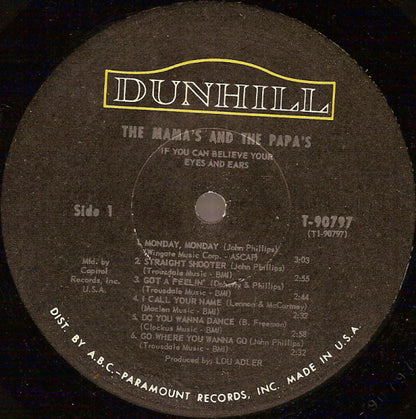 The Mama's And The Papa's* : If You Can Believe Your Eyes And Ears (LP, Album, Mono, Club)