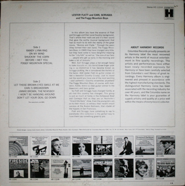 Flatt & Scruggs And The Foggy Mountain Boys : Lester Flatt And Earl Scruggs And The Foggy Mountain Boys (LP, Album, RM, Pit)