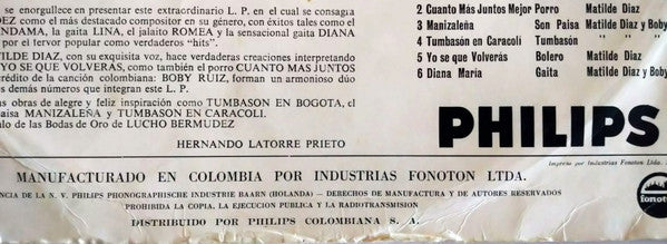 Lucho Bermudez : Lucho En El Tequendama (LP, Album, Mono)