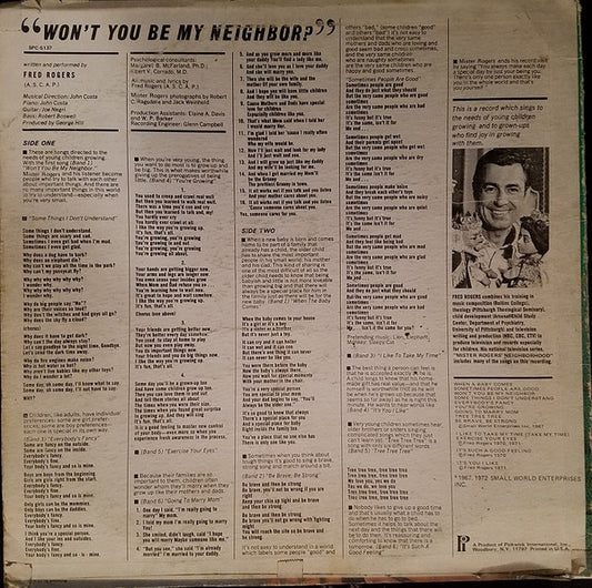 Mister Rogers : Won't You Be My Neighbor? (LP)