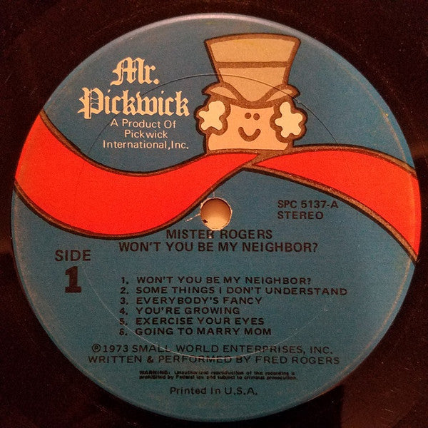 Mister Rogers : Won't You Be My Neighbor? (LP)