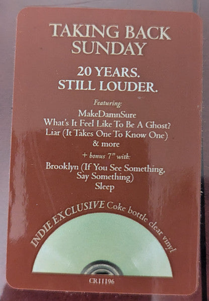 Taking Back Sunday : Louder Now (LP, Album, RE, Cok + 7", Single)