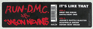 Run-D.M.C.* Vs. Jason Nevins : It's Like That (12")