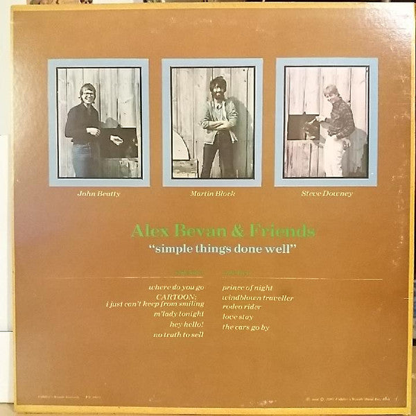 Alex Bevan & Friends* : Simple Things Done Well (LP, Album)