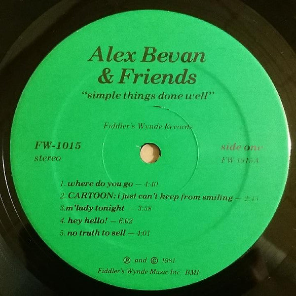 Alex Bevan & Friends* : Simple Things Done Well (LP, Album)