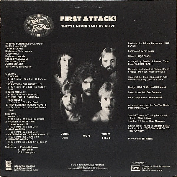 Hot Flash (2) : First Attack! They'll Never Take Us Alive (LP, Album)