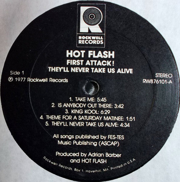 Hot Flash (2) : First Attack! They'll Never Take Us Alive (LP, Album)