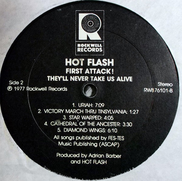 Hot Flash (2) : First Attack! They'll Never Take Us Alive (LP, Album)