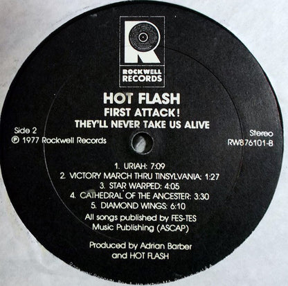 Hot Flash (2) : First Attack! They'll Never Take Us Alive (LP, Album)