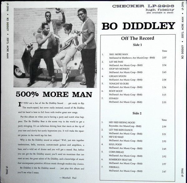Bo Diddley : 500% More Man (LP, Album, Mono, RE)