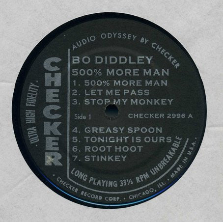 Bo Diddley : 500% More Man (LP, Album, Mono, RE)