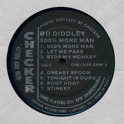 Bo Diddley : 500% More Man (LP, Album, Mono, RE)