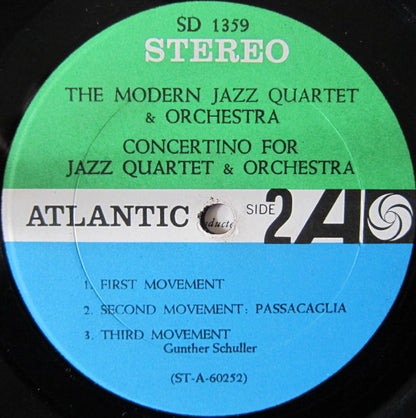 The Modern Jazz Quartet : The Modern Jazz Quartet & Orchestra (LP, Album)