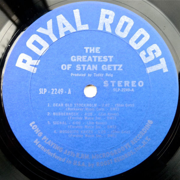 Stan Getz : The Greatest Of Stan Getz (LP, Comp)