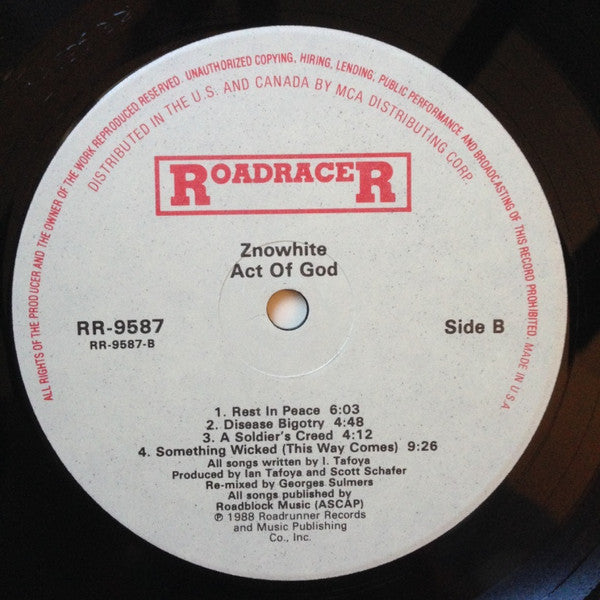 Znowhite : Act Of God (LP, Album)