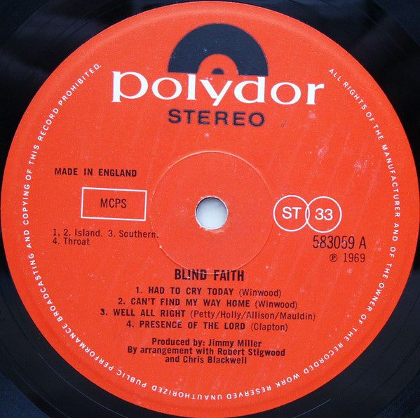 Blind Faith (2) : Blind Faith (LP, Album, Gat)