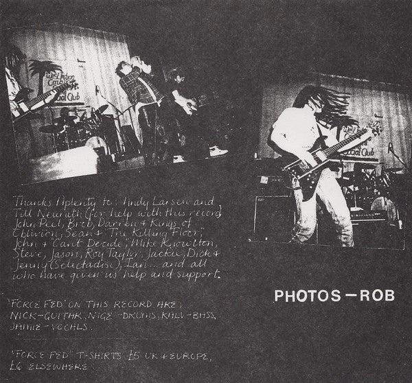 Force Fed : Full Up And Loaded (7", Single, Blu)