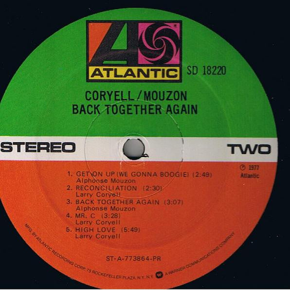 Coryell* / Mouzon* : Back Together Again (LP, Album, PR )