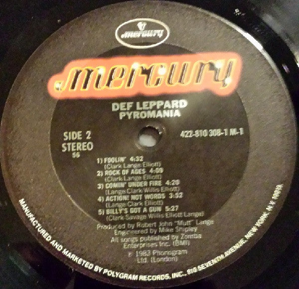 Def Leppard : Pyromania (LP, Album, 56,)