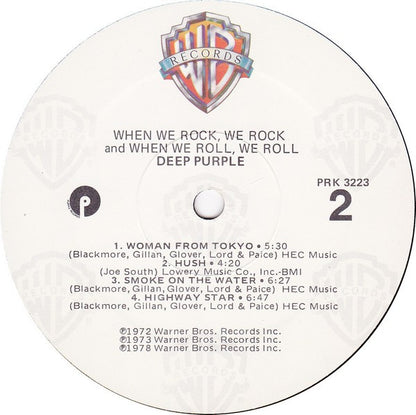 Deep Purple : When We Rock, We Rock And When We Roll, We Roll (LP, Comp)