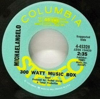 Michaelangelo (6) : 300 Watt Music Box (7", Single, Promo)