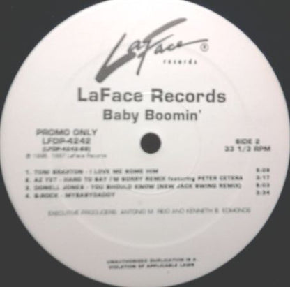 Various : LaFace Records - Baby Boomin' (LP, Comp, Promo)