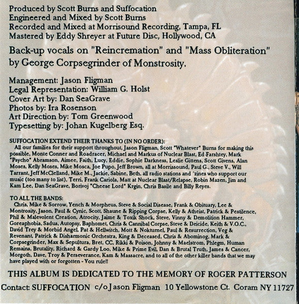 Suffocation : Effigy Of The Forgotten (CD, Album, RP)