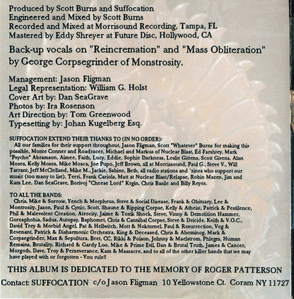 Suffocation : Effigy Of The Forgotten (CD, Album, RP)