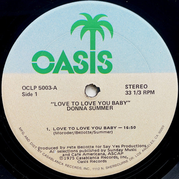 Donna Summer : Love To Love You Baby (LP, Album)