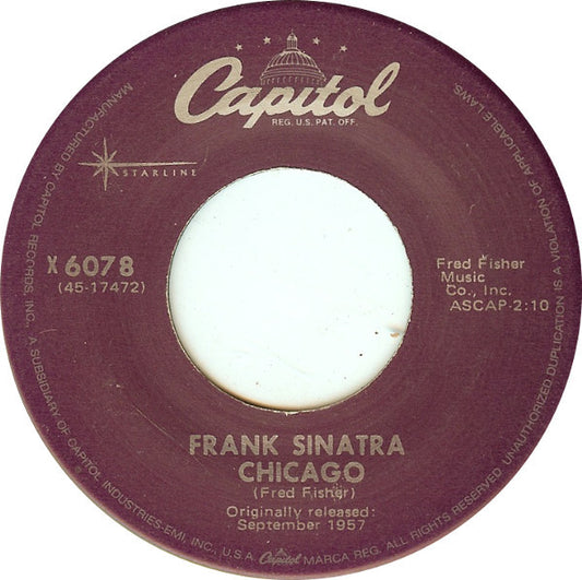 Frank Sinatra : Chicago / Witchcraft (7", RE)