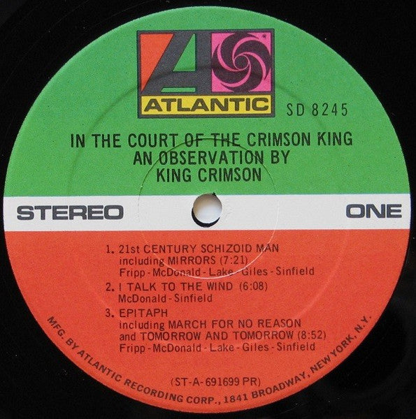 King Crimson : In The Court Of The Crimson King (An Observation By King Crimson) (LP, Album, Pre)